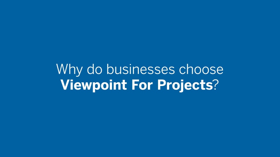 screenshot of Viewpoint For Projects